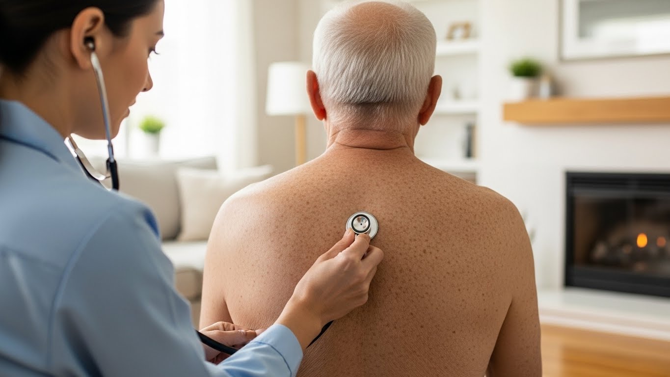 Modern office with a team working